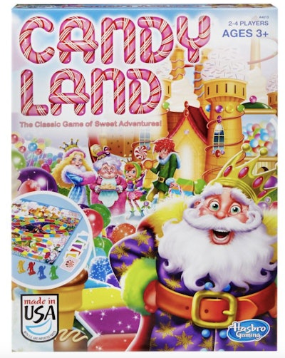 Candyland makes a great board game for 5-year-olds